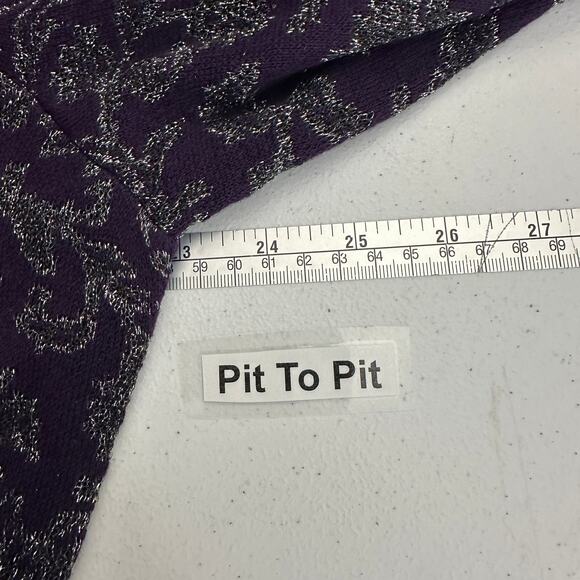 Catherines Womens Size 2X Open Front Kimono Cardigan‎ Metallic Sheer Lightweight - Picture 6 of 8